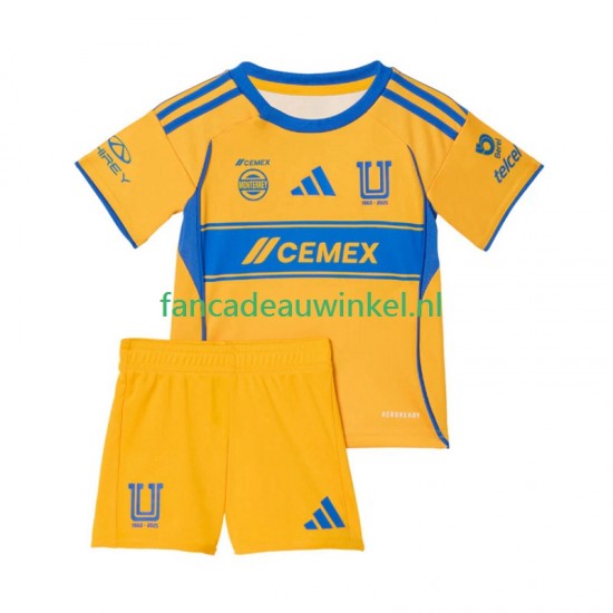 Tigres UANL Wedstrijdshirt met Korting Thuis Kind 2025-26 Korte Mouw