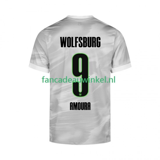 VfL Wolfsburg Wedstrijdshirt met Korting Mohamed Amoura 9 Uit Heren 2025-26 Korte Mouw