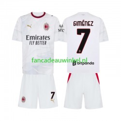 AC Milan Wedstrijdshirt met Korting Gimenez 7 Uit Kind 2026-27 Korte Mouw
