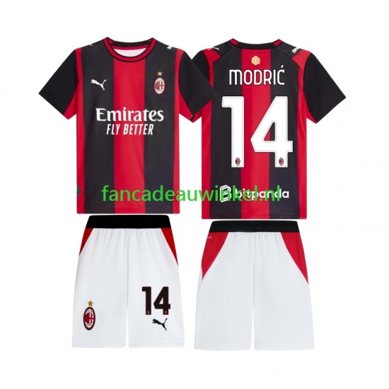 AC Milan Wedstrijdshirt met Korting Modrić Luka 14 Thuis Kind 2026-27 Korte Mouw