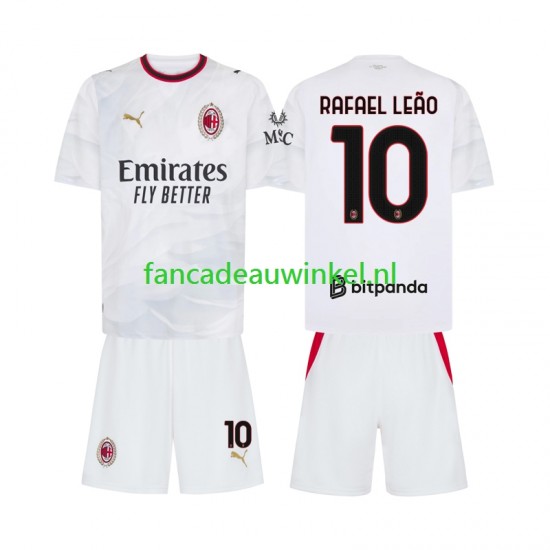 AC Milan Wedstrijdshirt met Korting Rafael Leao 10 Uit Kind 2026-27 Korte Mouw
