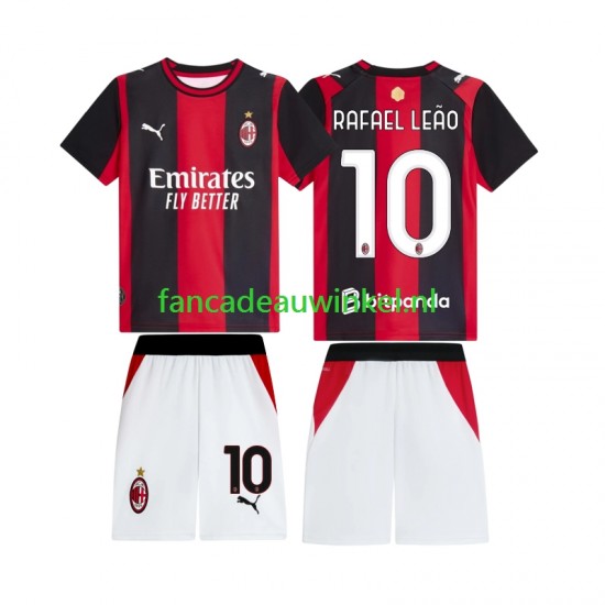 AC Milan Wedstrijdshirt met Korting Rafael Leao 10 Thuis Kind 2026-27 Korte Mouw