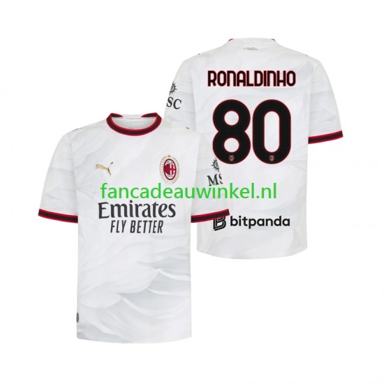 AC Milan Wedstrijdshirt met Korting Ronaldinho 80 Uit Heren 2026-27 Korte Mouw