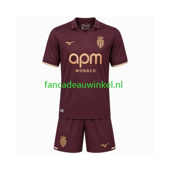 AS Monaco Wedstrijdshirt met Korting Uit Kind 2026-27 Korte Mouw