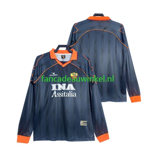 AS Roma Wedstrijdshirt met Korting 2000 Retro 3rd Heren 1999 Lange Mouw
