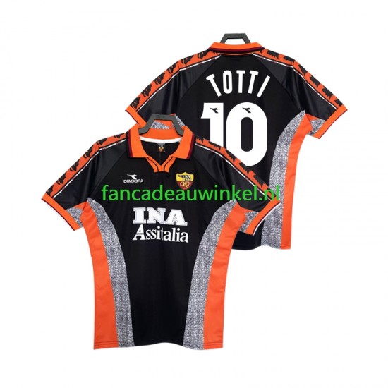 AS Roma Wedstrijdshirt met Korting Totti 10 Retro 3rd Heren 1998 1999 Korte Mouw
