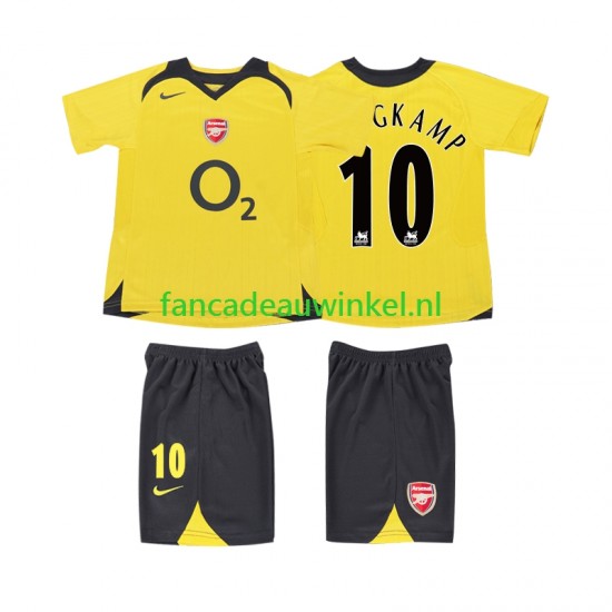 Arsenal Wedstrijdshirt met Korting BERGKAMP 10 2005 Retro Uit Kind 2006 Korte Mouw