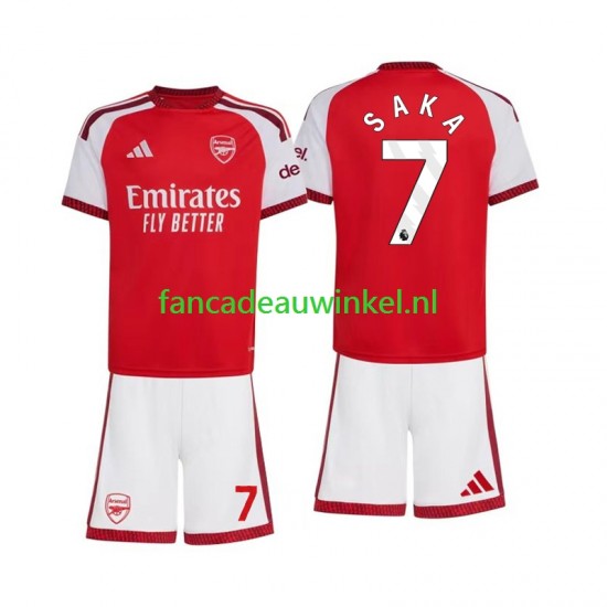 Arsenal Wedstrijdshirt met Korting Bukayo Saka 7 Thuis Kind 2026-27 Korte Mouw
