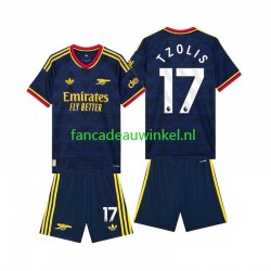 Arsenal Wedstrijdshirt met Korting Christos Tzolis 17 Uit Kind 2026-27 Korte Mouw