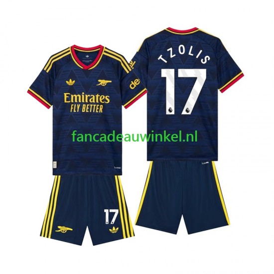 Arsenal Wedstrijdshirt met Korting Christos Tzolis 17 Uit Kind 2026-27 Korte Mouw