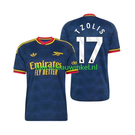 Arsenal Wedstrijdshirt met Korting Christos Tzolis 17 Uit Heren 2026-27 Korte Mouw