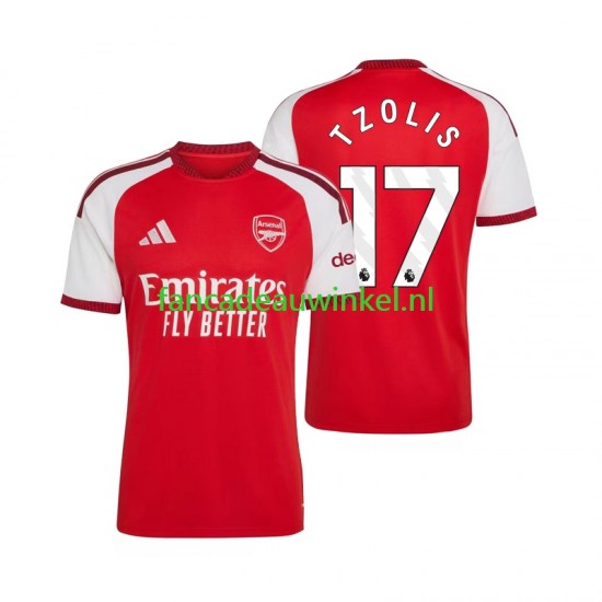 Arsenal Wedstrijdshirt met Korting Christos Tzolis 17 Thuis Heren 2026-27 Korte Mouw