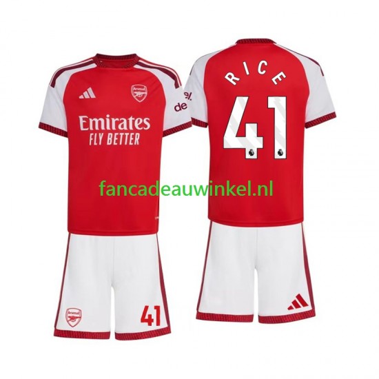 Arsenal Wedstrijdshirt met Korting Declan Rice 41 Thuis Kind 2026-27 Korte Mouw