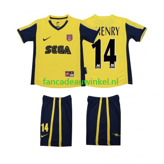 Arsenal Wedstrijdshirt met Korting Thierry Henry 14 2000 2001 Retro Uit Kind Korte Mouw