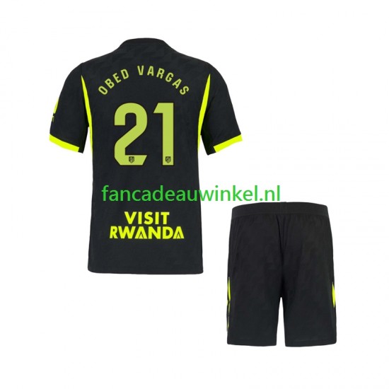 Atlético Madrid Wedstrijdshirt met Korting Obed Vargas 21 Uit Kind 2026-27 Korte Mouw