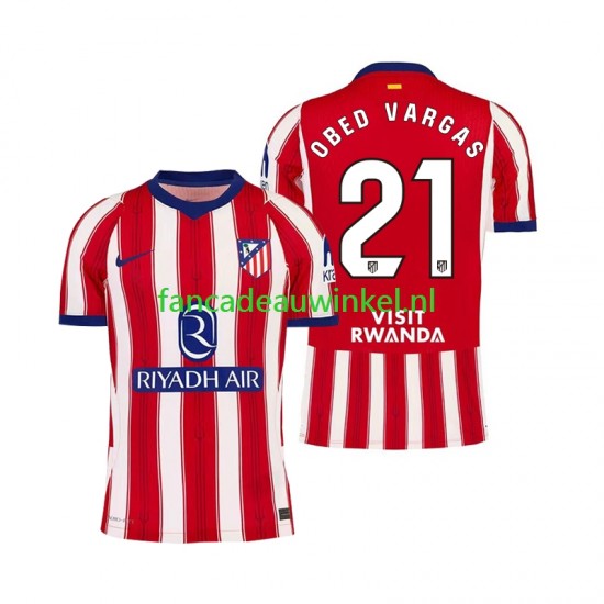 Atlético Madrid Wedstrijdshirt met Korting Obed Vargas 21 Thuis Heren 2026-27 Korte Mouw