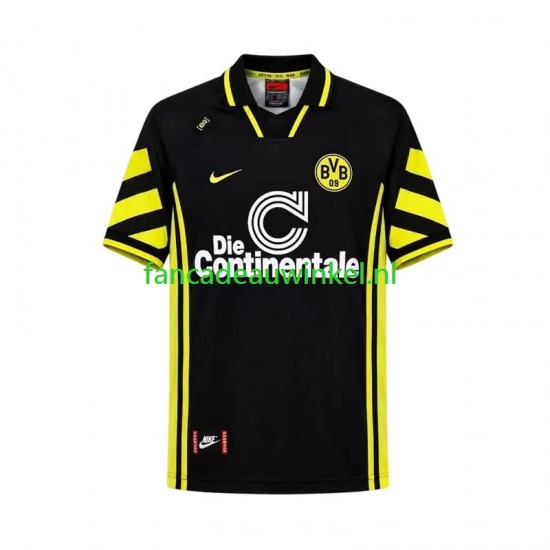 Borussia Dortmund Wedstrijdshirt met Korting 1996 Retro Uit Heren Korte Mouw