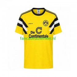 Borussia Dortmund Wedstrijdshirt met Korting 1989 Retro Thuis Heren Korte Mouw