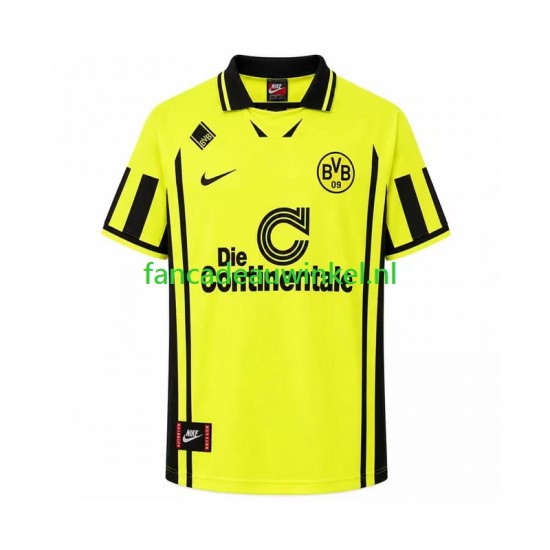 Borussia Dortmund Wedstrijdshirt met Korting 1996 Retro Thuis Heren Korte Mouw