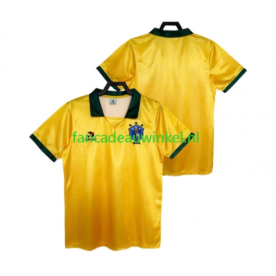 Brazilië Wedstrijdshirt met Korting 1988 Retro Thuis Heren Korte Mouw