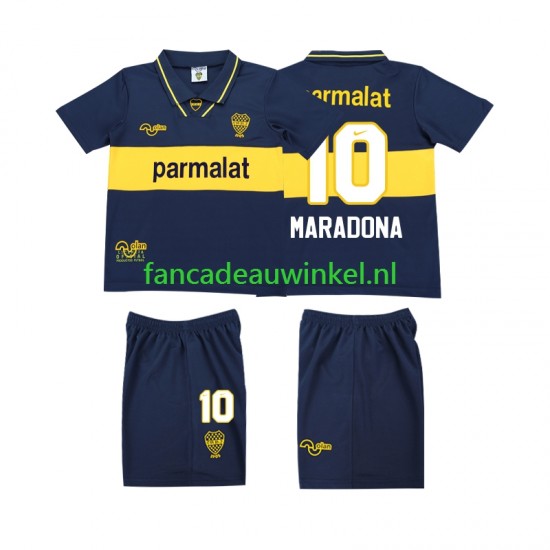CA Boca Juniors Wedstrijdshirt met Korting MARADONA 10 1993 1995 Retro Thuis Kind Korte Mouw