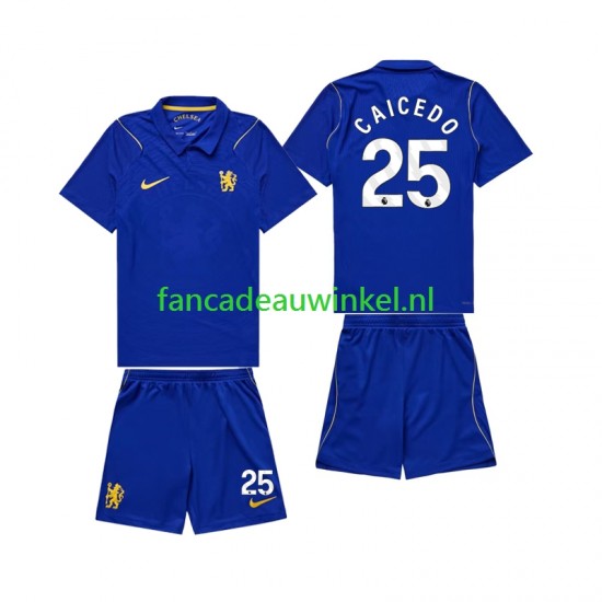 Chelsea Wedstrijdshirt met Korting Moises Caicedo 25 Thuis Kind 2026-27 Korte Mouw