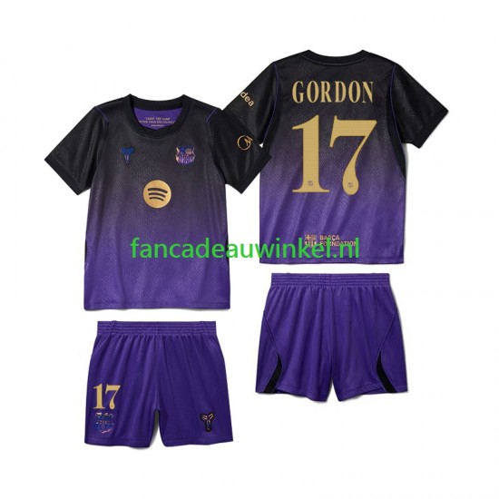 FC Barcelona Wedstrijdshirt met Korting Anthony Gordon 17 Uit Kind 2026-27 Korte Mouw