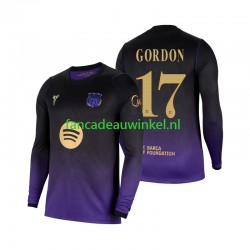 FC Barcelona Wedstrijdshirt met Korting Anthony Gordon 17 Uit Heren 2026-27 Lange Mouw