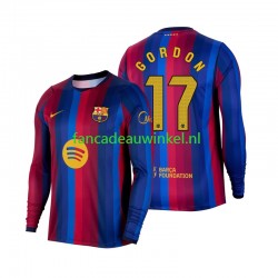 FC Barcelona Wedstrijdshirt met Korting Anthony Gordon 17 Thuis Heren 2026-27 Lange Mouw