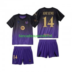 FC Barcelona Wedstrijdshirt met Korting Karim Adeyemi 14 Uit Kind 2026-27 Korte Mouw