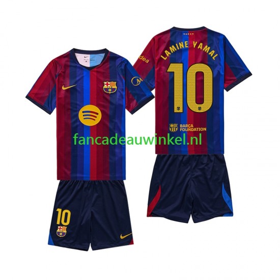 FC Barcelona Wedstrijdshirt met Korting Lamine Yamal 10 Thuis Kind 2026-27 Korte Mouw