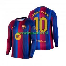 FC Barcelona Wedstrijdshirt met Korting Lamine Yamal 10 Thuis Heren 2026-27 Lange Mouw
