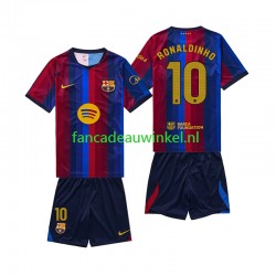 FC Barcelona Wedstrijdshirt met Korting RONALDINHO 10 Thuis Kind 2026-27 Korte Mouw