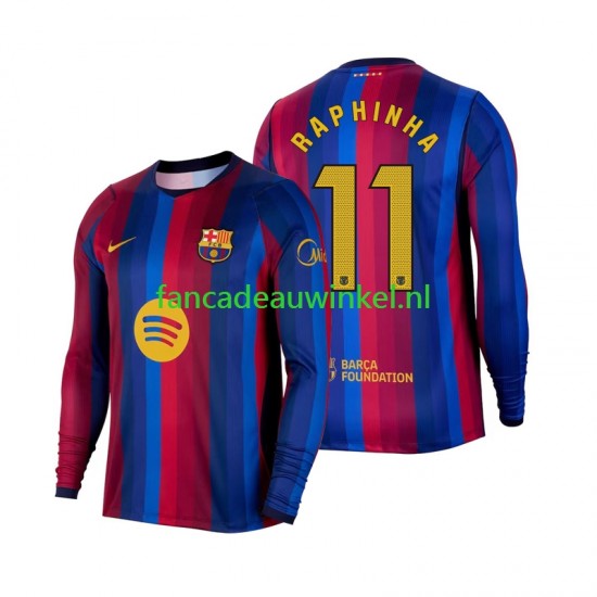 FC Barcelona Wedstrijdshirt met Korting Raphinha 11 Thuis Heren 2026-27 Lange Mouw