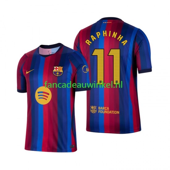 FC Barcelona Wedstrijdshirt met Korting Raphinha 11 Thuis Heren 2026-27 Korte Mouw