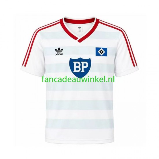 Hamburger SV Wedstrijdshirt met Korting 1986 Retro Uit Heren Korte Mouw