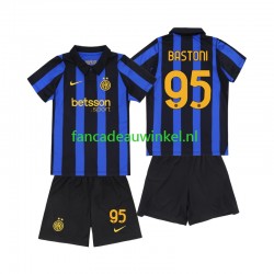 Inter Milan Wedstrijdshirt met Korting Alessandro Bastoni 95 Thuis Kind 2026-27 Korte Mouw