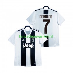Juventus Wedstrijdshirt met Korting Cristiano Ronaldo 2018 2019 Retro Thuis Heren Korte Mouw