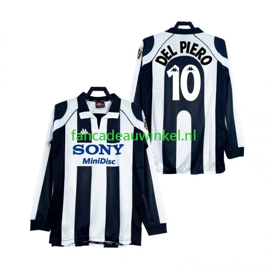 Juventus Wedstrijdshirt met Korting DEL PIERO 10 1997 Retro Thuis Heren 1998 Lange Mouw