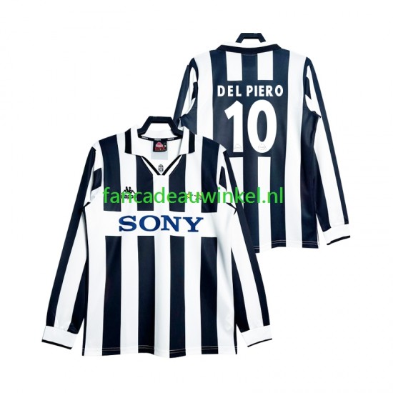 Juventus Wedstrijdshirt met Korting DEL PIERO 10 1997 Retro Thuis Heren Lange Mouw
