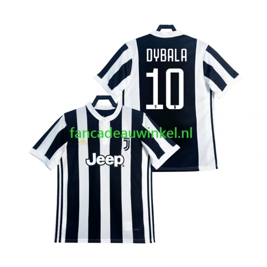 Juventus Wedstrijdshirt met Korting DYBALA 21 2017 2018 Retro Thuis Heren Korte Mouw
