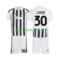 Juventus Wedstrijdshirt met Korting Jonathan David 30 Thuis Kind 2026-27 Korte Mouw
