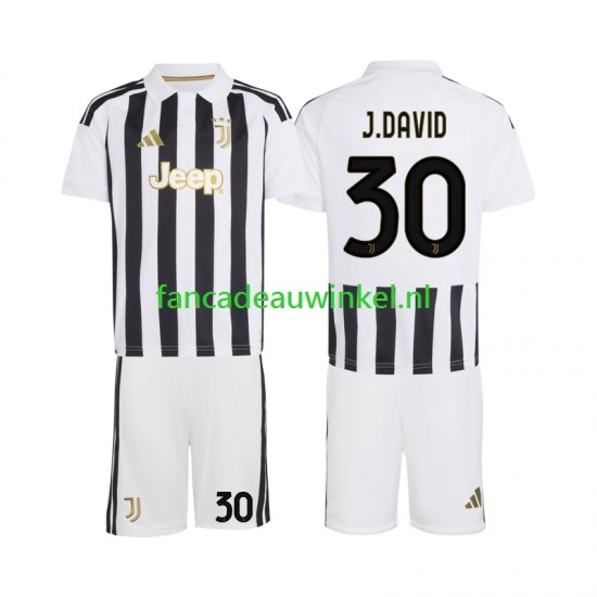 Juventus Wedstrijdshirt met Korting Jonathan David 30 Thuis Kind 2026-27 Korte Mouw