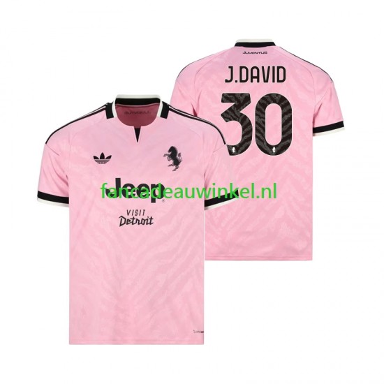 Juventus Wedstrijdshirt met Korting Jonathan David 30 Uit Heren 2026-27 Korte Mouw