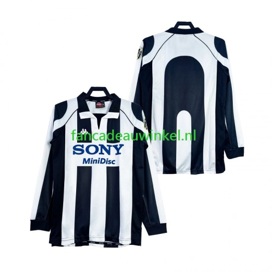 Juventus Wedstrijdshirt met Korting 1997 Retro Thuis Heren 1998 Lange Mouw