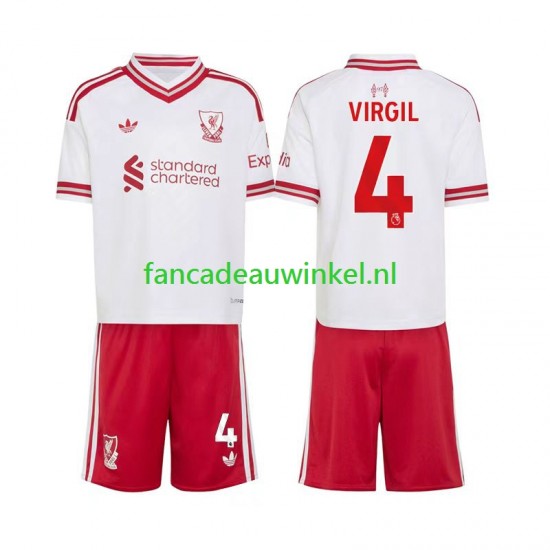 Liverpool Wedstrijdshirt met Korting Virgil van Dijk 4 Uit Kind 2026-27 Korte Mouw