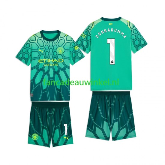 Manchester City Wedstrijdshirt met Korting Gianluigi Donnarumma 1 Keepersshirt Thuis Kind 2026-27 Korte Mouw