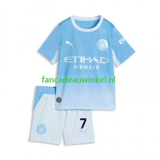 Manchester City Wedstrijdshirt met Korting Omar Marmoush 7 Thuis Kind 2026-27 Korte Mouw