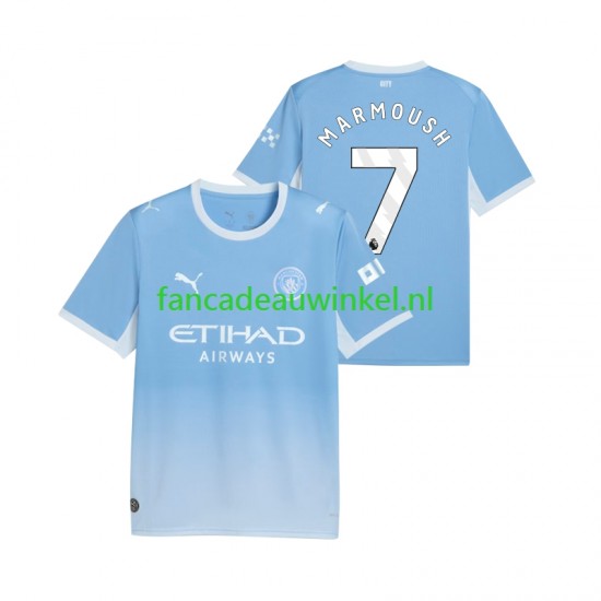 Manchester City Wedstrijdshirt met Korting Omar Marmoush 7 Thuis Heren 2026-27 Korte Mouw