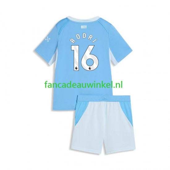 Manchester City Wedstrijdshirt met Korting Rodri 16 Thuis Kind 2026-27 Korte Mouw
